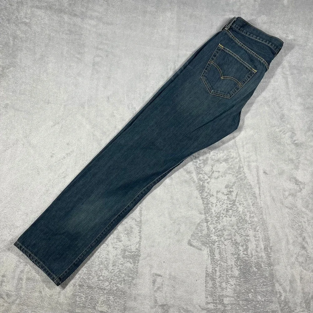 Levi's 501 Jeans Mens 34(33)x34(32) Dark Wash Straight Leg Button‎ Fly Denim